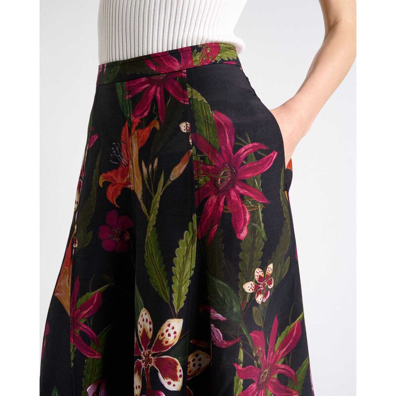 Cue Wild Orchid Full Midi Skirt image number 2